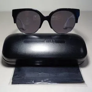 McQ by Alexander McQueen MQ0048SA Black White Grey New Women\'s Sunglasses McQ by Alexander McQueen MQ0048SA White Avana Reflective  main image 2